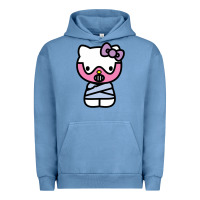 Pigment Pebble Blue hell kitty cute devil Urban Hoodie - ArtMosaic