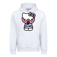 White hell kitty cute devil Urban Hoodie - ArtMosaic