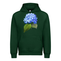 Forest Green Blue  hydrangea Urban Hoodie - ArtMosaic