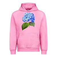 Fuchsia Pink Blue  hydrangea Urban Hoodie - ArtMosaic