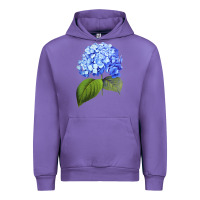 Tulip Blue  hydrangea Urban Hoodie - ArtMosaic