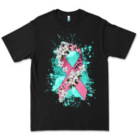 Black cancer ribbon Premium Tee - CowGirlArtShop