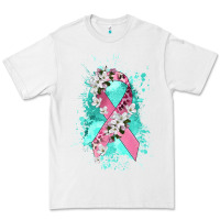 White cancer ribbon Premium Tee - CowGirlArtShop