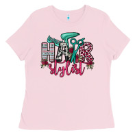 Bubblegum Pink hair stylist Ladies Tee - OliviaCreatesArt