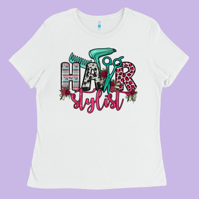 Hair Stylist Ladies Tee Designed By Oliviacreatesart