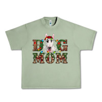 Oil Green Christmas Dog Mom Bull Terrier Urban Heavy Tee - RanaPortraitStore