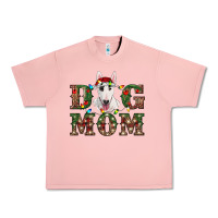 Salmon Christmas Dog Mom Bull Terrier Urban Heavy Tee - RanaPortraitStore