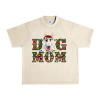 Sandshell Christmas Dog Mom Bull Terrier Urban Heavy Tee - RanaPortraitStore
