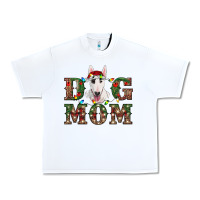 White Christmas Dog Mom Bull Terrier Urban Heavy Tee - RanaPortraitStore