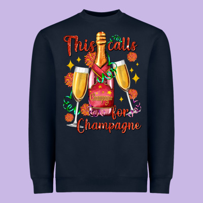 This Calls For Champagne Heavyweight Sweatshirt Designed By Adodesignshop