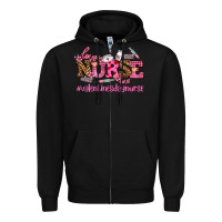 Black nurse with valentines day element Zipper Hoodie - AdoDesignShop