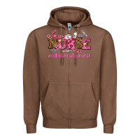 Chestnut nurse with valentines day element Zipper Hoodie - AdoDesignShop