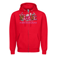 Red nurse with valentines day element Zipper Hoodie - AdoDesignShop