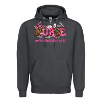 Smoke nurse with valentines day element Zipper Hoodie - AdoDesignShop