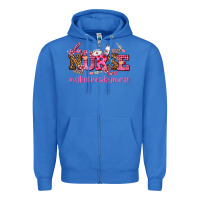 True Royal nurse with valentines day element Zipper Hoodie - AdoDesignShop