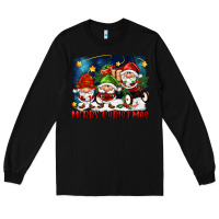 Black merry christmas gnomies wagon Long Sleeve Tee - FaDigitalArtStudio