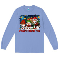 Colony Blue merry christmas gnomies wagon Long Sleeve Tee - FaDigitalArtStudio