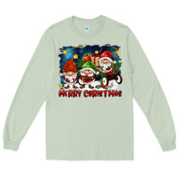 Matcha merry christmas gnomies wagon Long Sleeve Tee - FaDigitalArtStudio