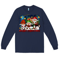 Navy merry christmas gnomies wagon Long Sleeve Tee - FaDigitalArtStudio
