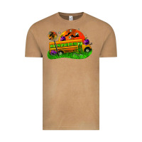 Vintage Camel Halloween School Bus Vintage Tee - FaDigitalArtStudio