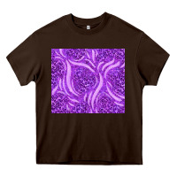 Chocolate Brown purple glitter with leopard pattern Heavy Core Tee - TumblerDesignByShophia