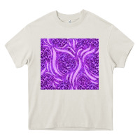 Cream purple glitter with leopard pattern Heavy Core Tee - TumblerDesignByShophia