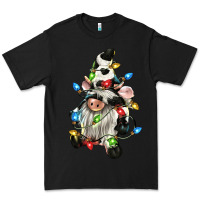 Black christmas cow gnome Premium Tee - CowGirlArtShop
