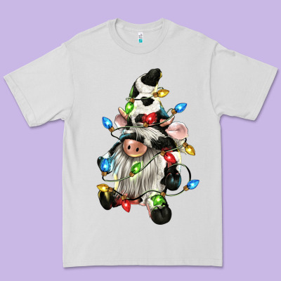 Christmas Cow Gnome Premium Tee Designed By Cowgirlartshop