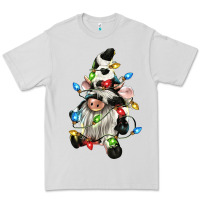 Dove Grey christmas cow gnome Premium Tee - CowGirlArtShop