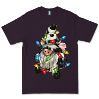 Plum christmas cow gnome Premium Tee - CowGirlArtShop