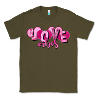 Army Green Love vibes Valentine's Day Classic Tee - HowdyJamesFarm