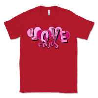 Red Love vibes Valentine's Day Classic Tee - HowdyJamesFarm