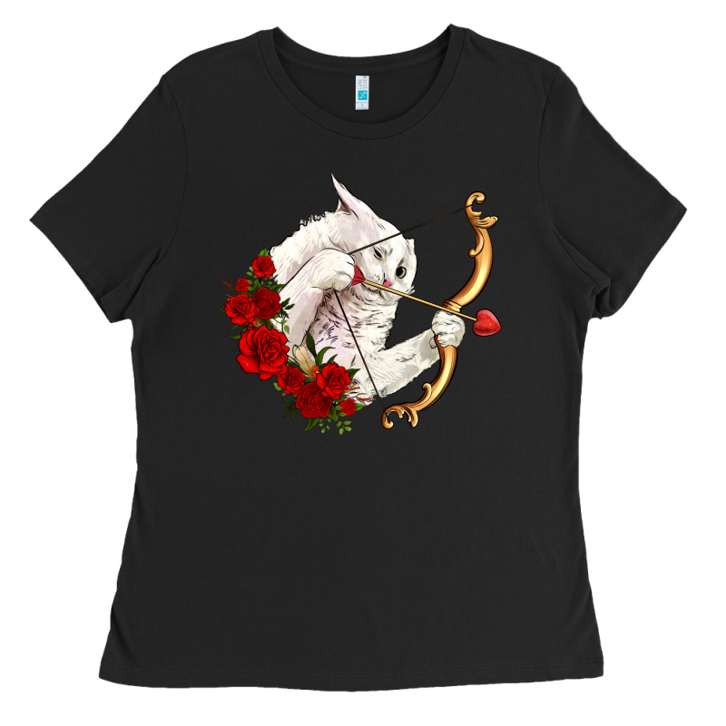 Cupid Cat Ladies Tee by OliviaCreatesArt | Teevron