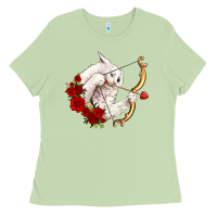 Matcha cupid cat Ladies Tee - OliviaCreatesArt