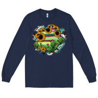 Navy Aguascalientes State Of Mexico Map Long Sleeve Tee - RanaPortraitStore