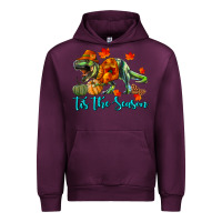 Mauve Wine T- Rex Tis The Season Urban Hoodie - RanaPortraitStore