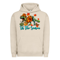 Pigment French Oak T- Rex Tis The Season Urban Hoodie - RanaPortraitStore