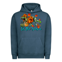 Pigment Midnight Navy T- Rex Tis The Season Urban Hoodie - RanaPortraitStore