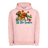 Pigment Salmon T- Rex Tis The Season Urban Hoodie - RanaPortraitStore