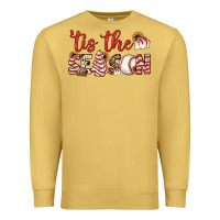 Antique Gold tis the season baseball little debbie tree cakes Premium Sweatshirt - JahusDesignShop