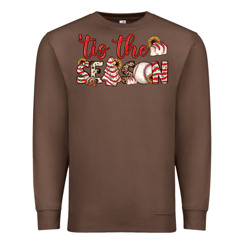 Tis The Season Baseball Little Debbie Tree Cakes Premium Sweatshirt by JahusDesignShop | Teevron