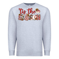 Heather Grey tis the season baseball little debbie tree cakes Premium Sweatshirt - JahusDesignShop