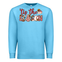 Ocean Blue tis the season baseball little debbie tree cakes Premium Sweatshirt - JahusDesignShop