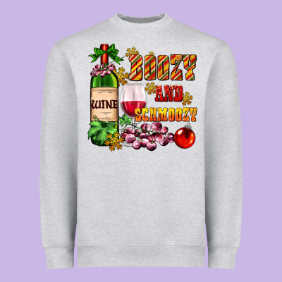 Boozy And Schmoozy Heavyweight Sweatshirt Designed By Adodesignshop