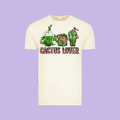 Cactus Lover Cactus Coffee Cups Vintage Tee Designed By Fadigitalartstudio