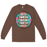 Chestnut teacher vibe earrings Long Sleeve Tee - BundleAndBundleShop