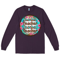 Plum teacher vibe earrings Long Sleeve Tee - BundleAndBundleShop