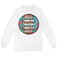 White teacher vibe earrings Long Sleeve Tee - BundleAndBundleShop