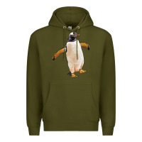 Army Green penguin Premium Hoodie - LillyAllenDesigns