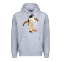 Heather Grey penguin Premium Hoodie - LillyAllenDesigns